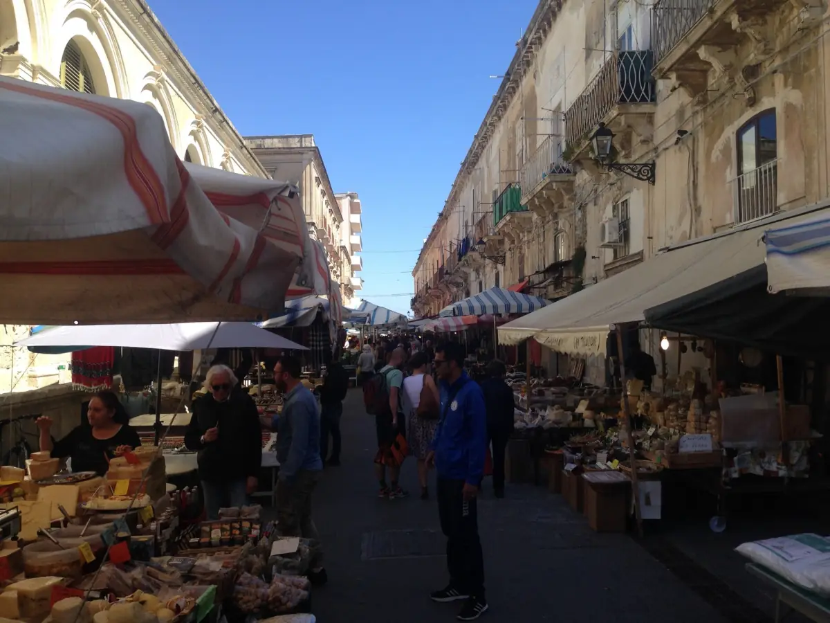 The street market in Ortigia